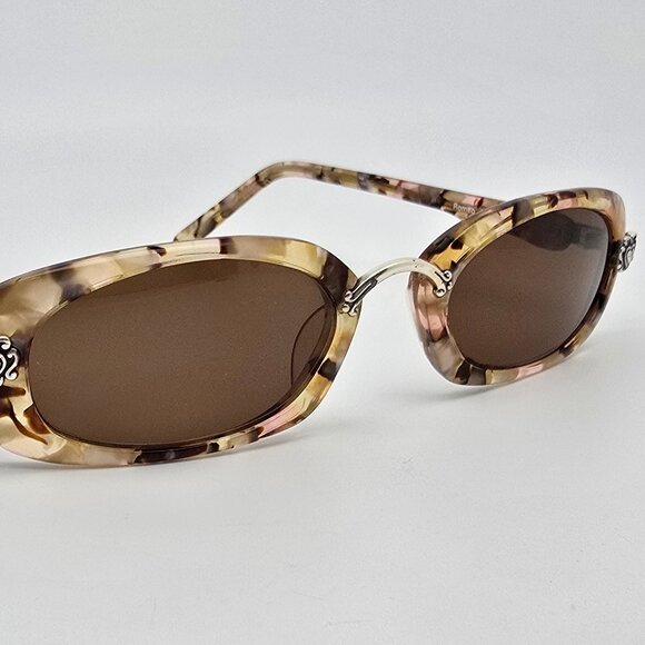 *SOLD*Brighton Romeo Juliet Silver Olive Pink Tortoise Frame Brown Lens Sunglass - Picture 7 of 16